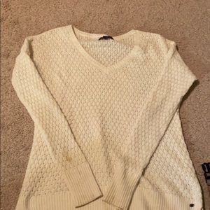 White V-Neck Sweater